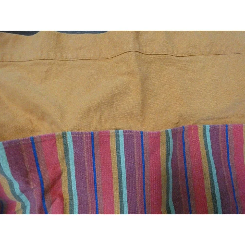 Isabella's Journey Multicolor Canvas Apron Waist Half 3 Front Pockets Striped
